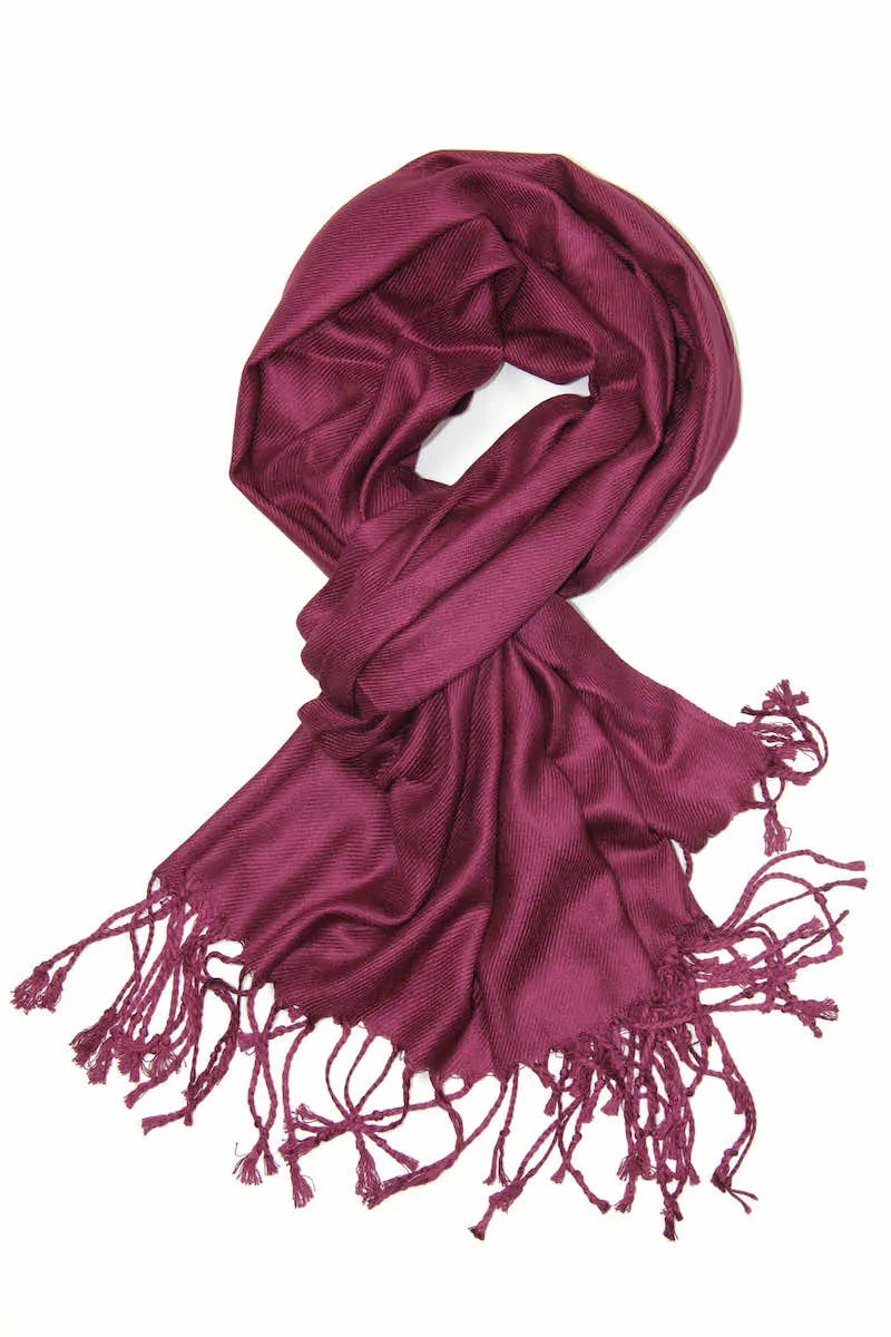 Achillea Large Soft Silky Pashmina Shawl Wrap Scarf in Solid Colors (35 Colors) Group 2