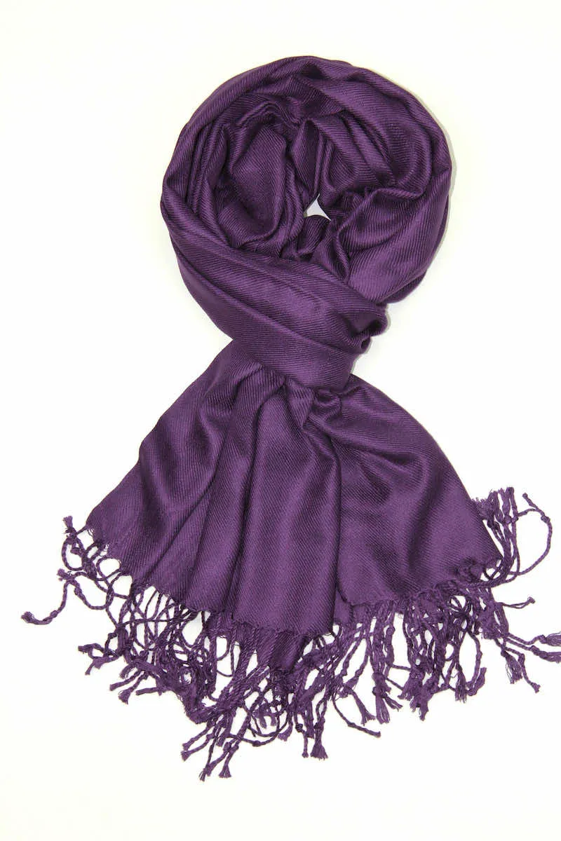 Achillea Large Soft Silky Pashmina Shawl Wrap Scarf in Solid Colors (35 Colors) Group 2