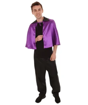 Adult Men's Vampire Cape Costume | Purple & Black Halloween Costume