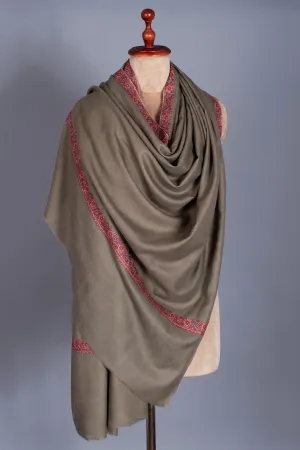 Americano Kashmiri Embroidered Pashmina Shawl - TOURS