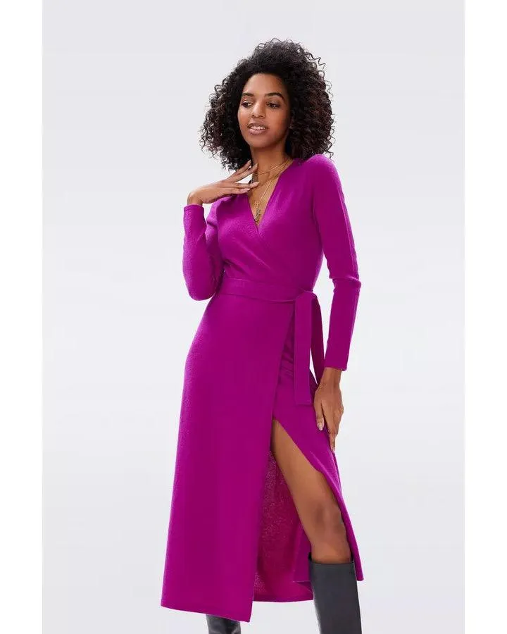 Astrid Cashmere Wool Wrap Dress