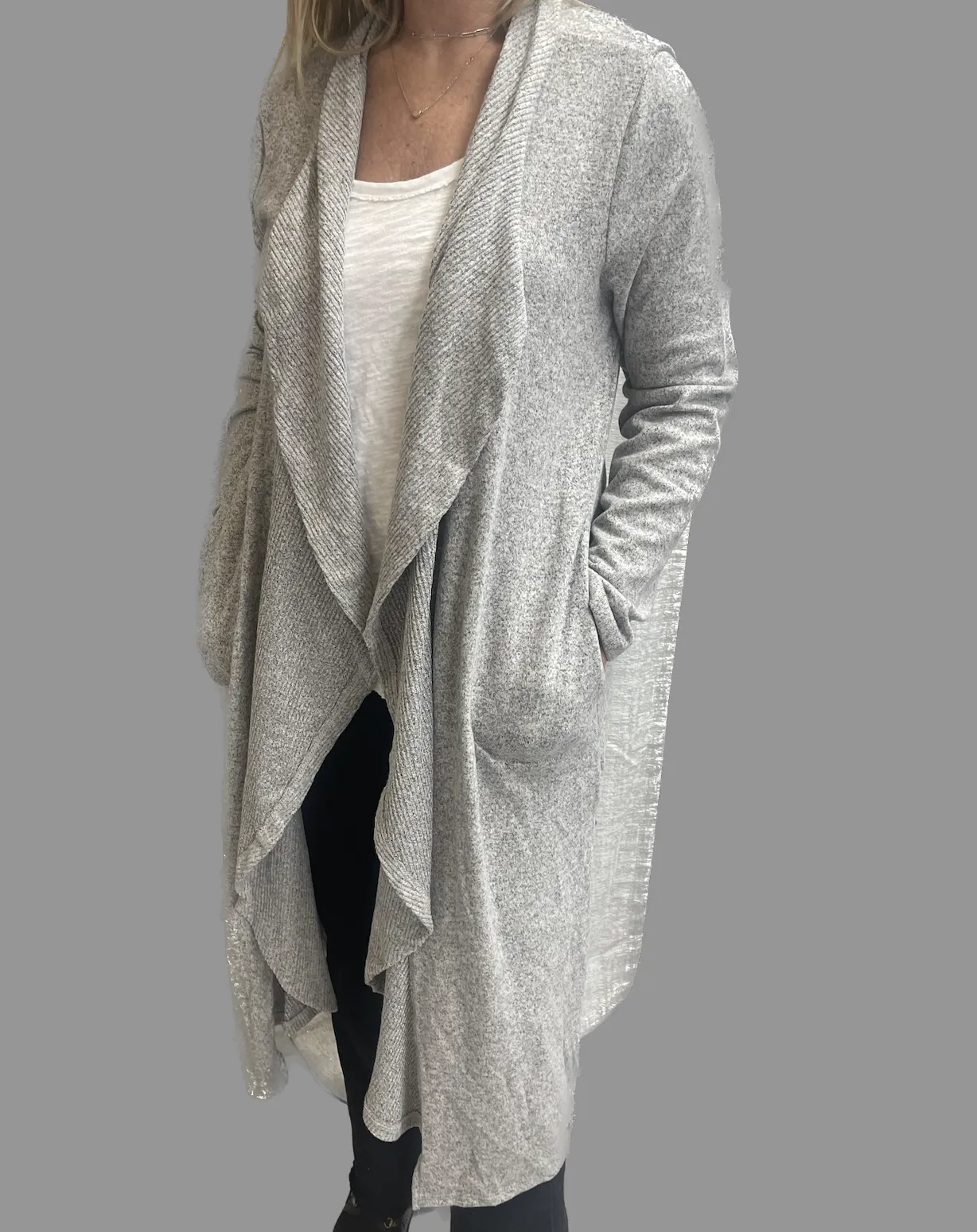 Auden Super Soft Long Drape Cardigan