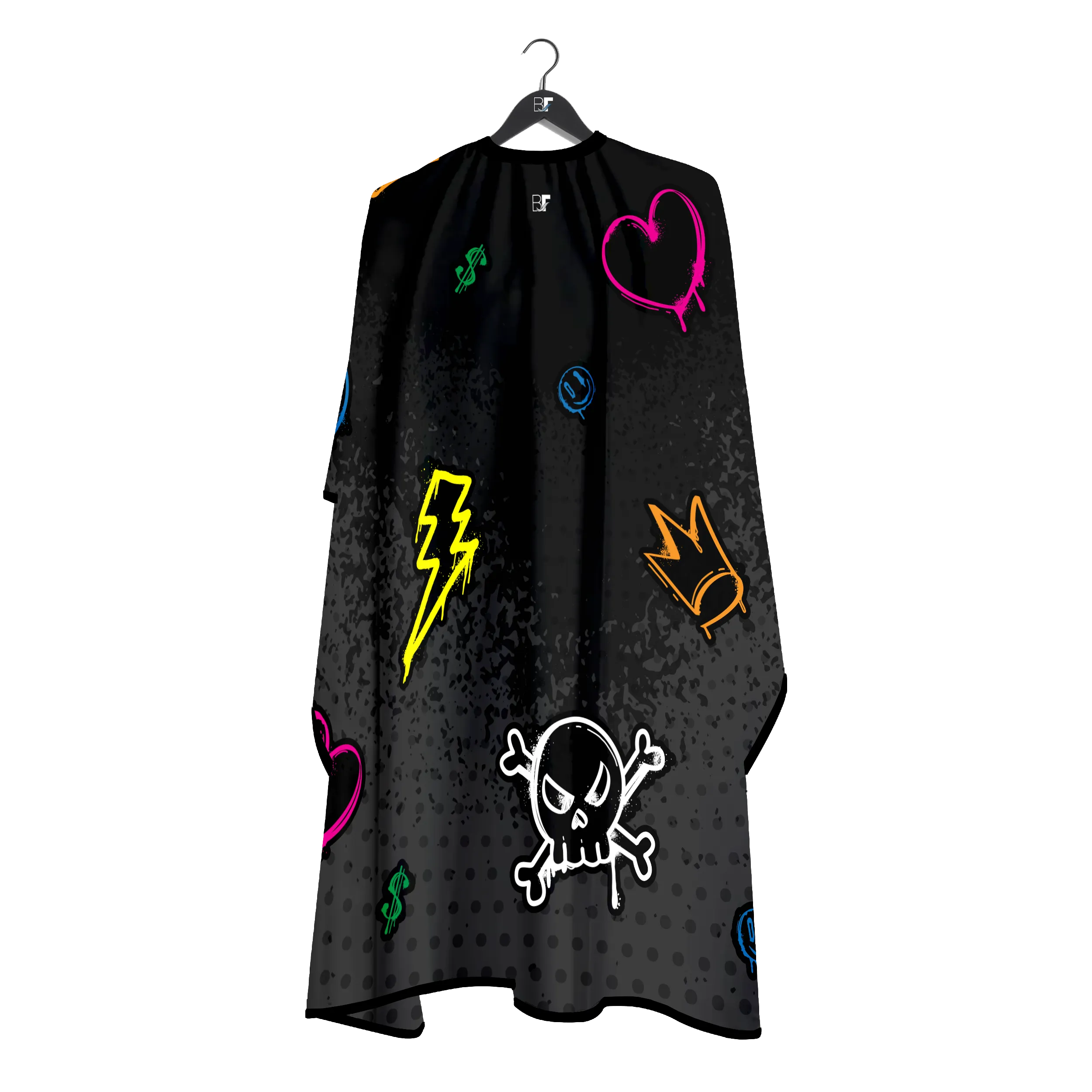 Barber Flow Graffiti Cape - Black