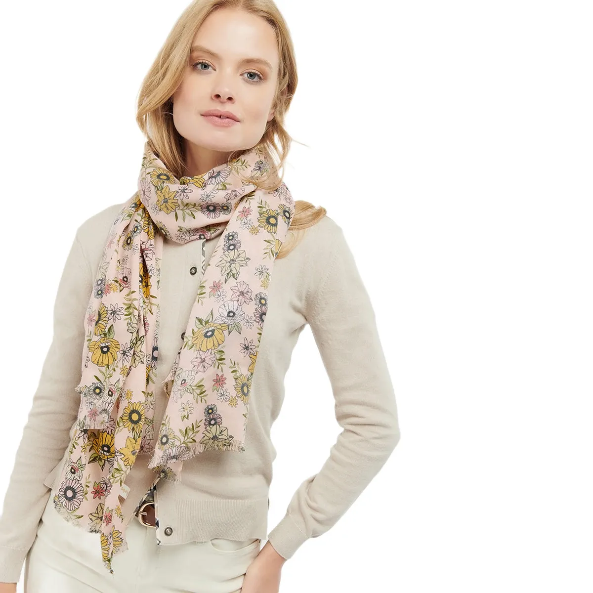 Barbour Oversized Floral Print Wrap