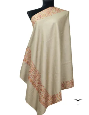 Brown Embroidery Pashmina Shawl 7132