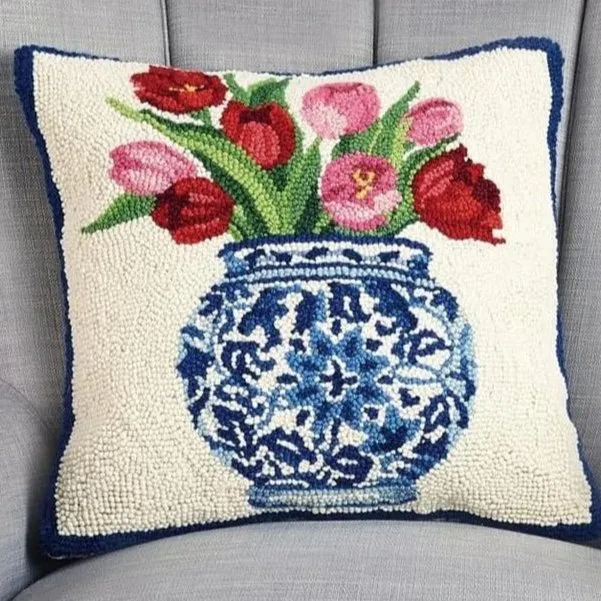 Chinoiserie Tulip Pillow