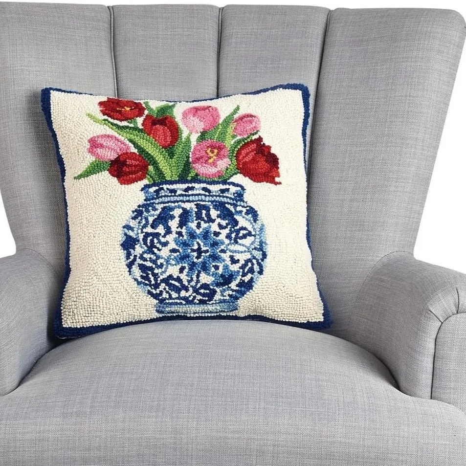 Chinoiserie Tulip Pillow