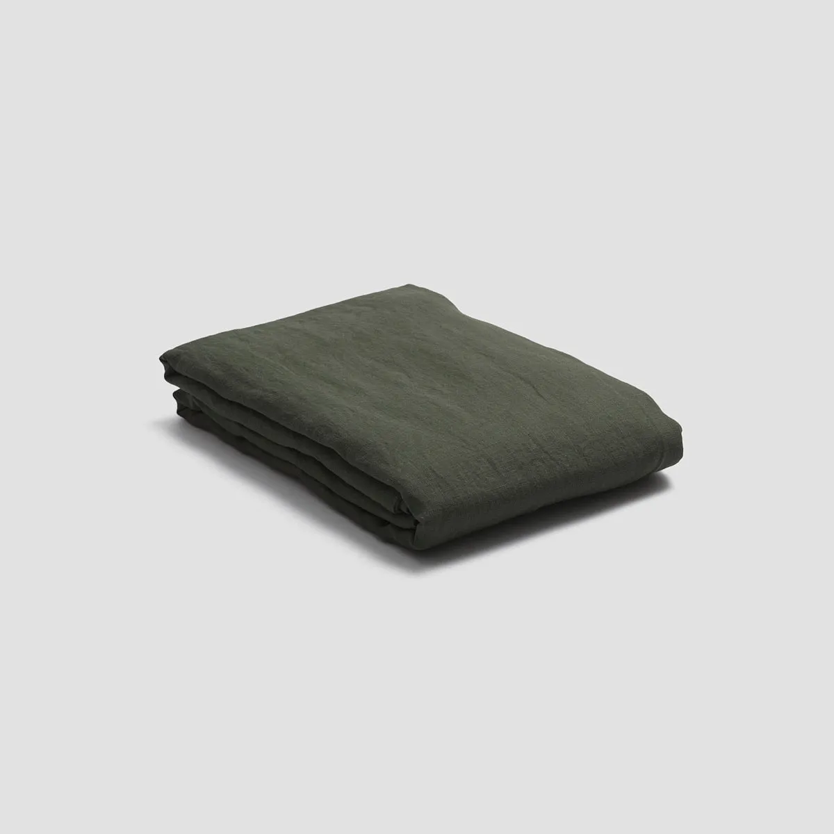 Fern Green Linen Blend Flat Sheet