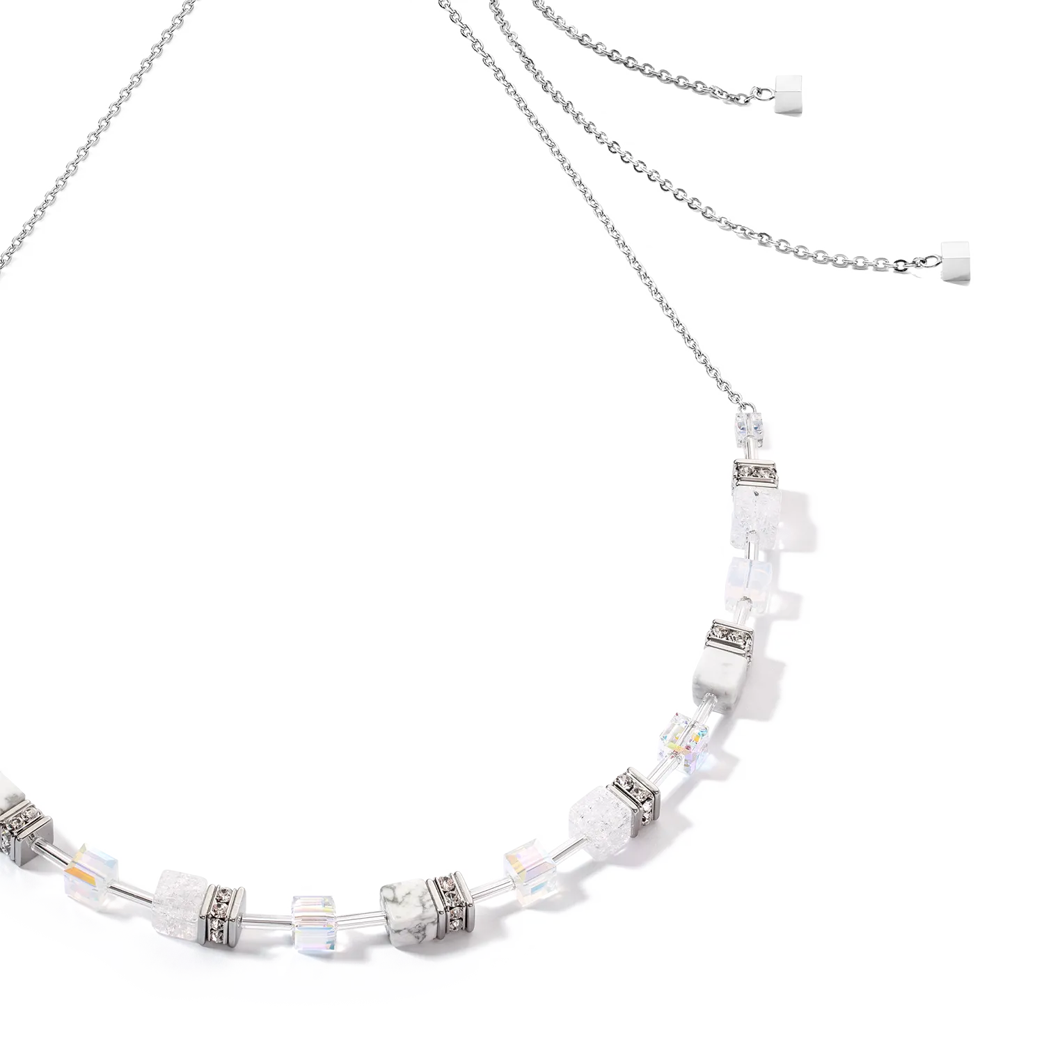 GeoCUBE® Iconic Nature Chain necklace white