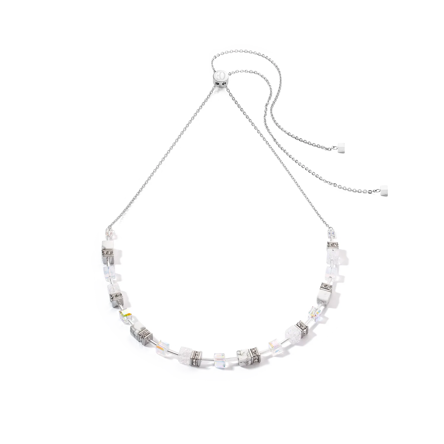 GeoCUBE® Iconic Nature Chain necklace white