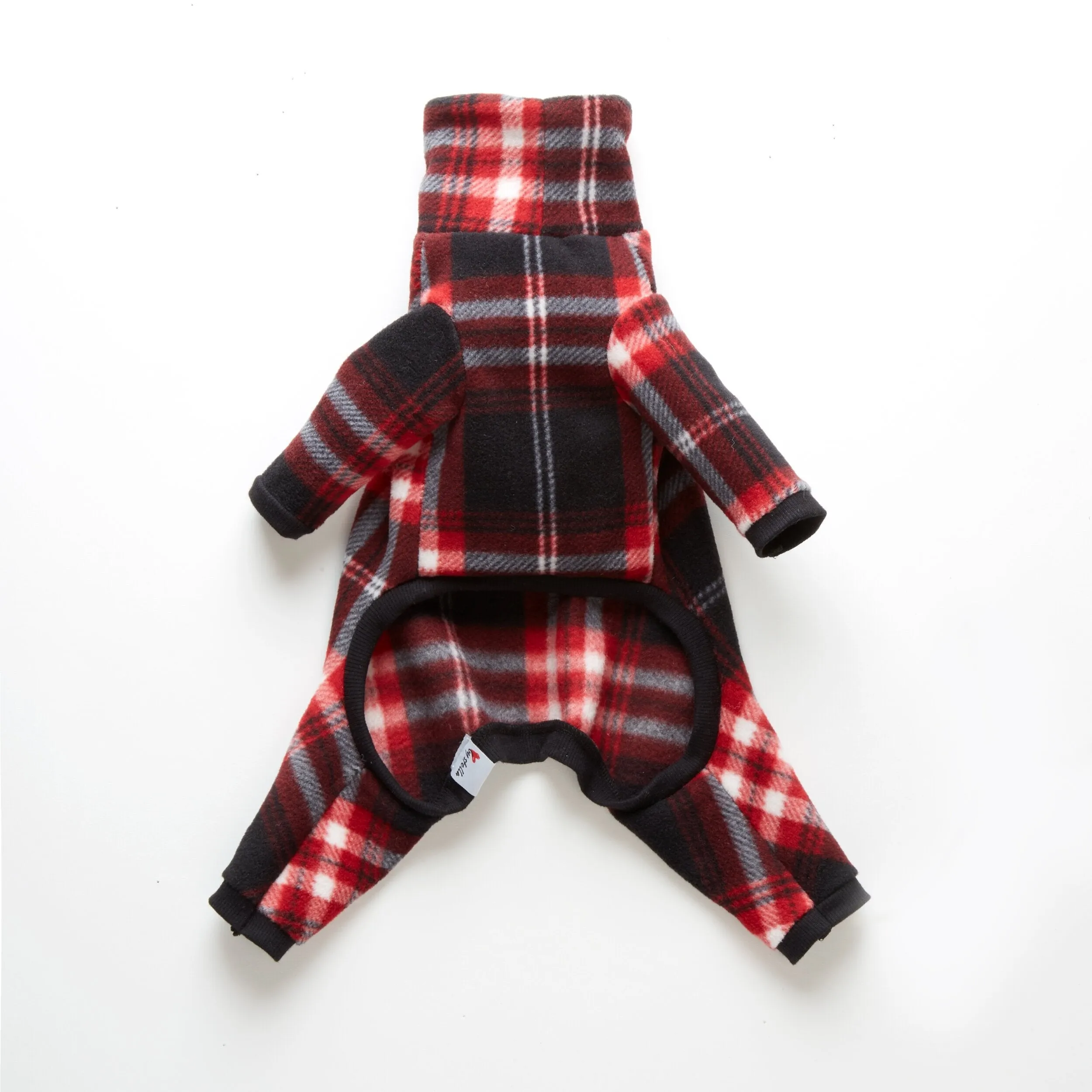 Good Pup Gone Plaid | Dark Red Plaid Doggie Pajamas