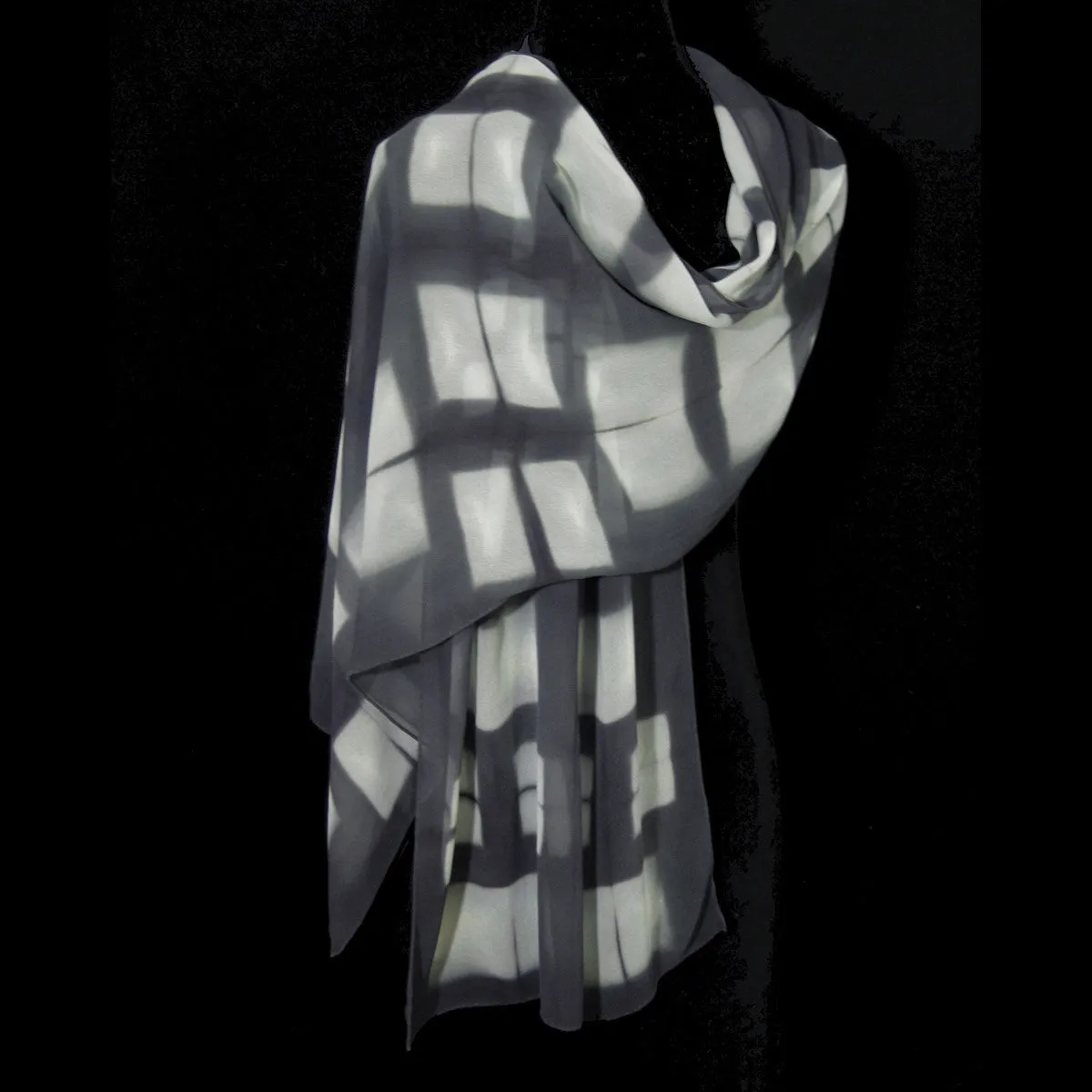 Grey Shibori Shawl