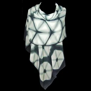 Grey Shibori Shawl