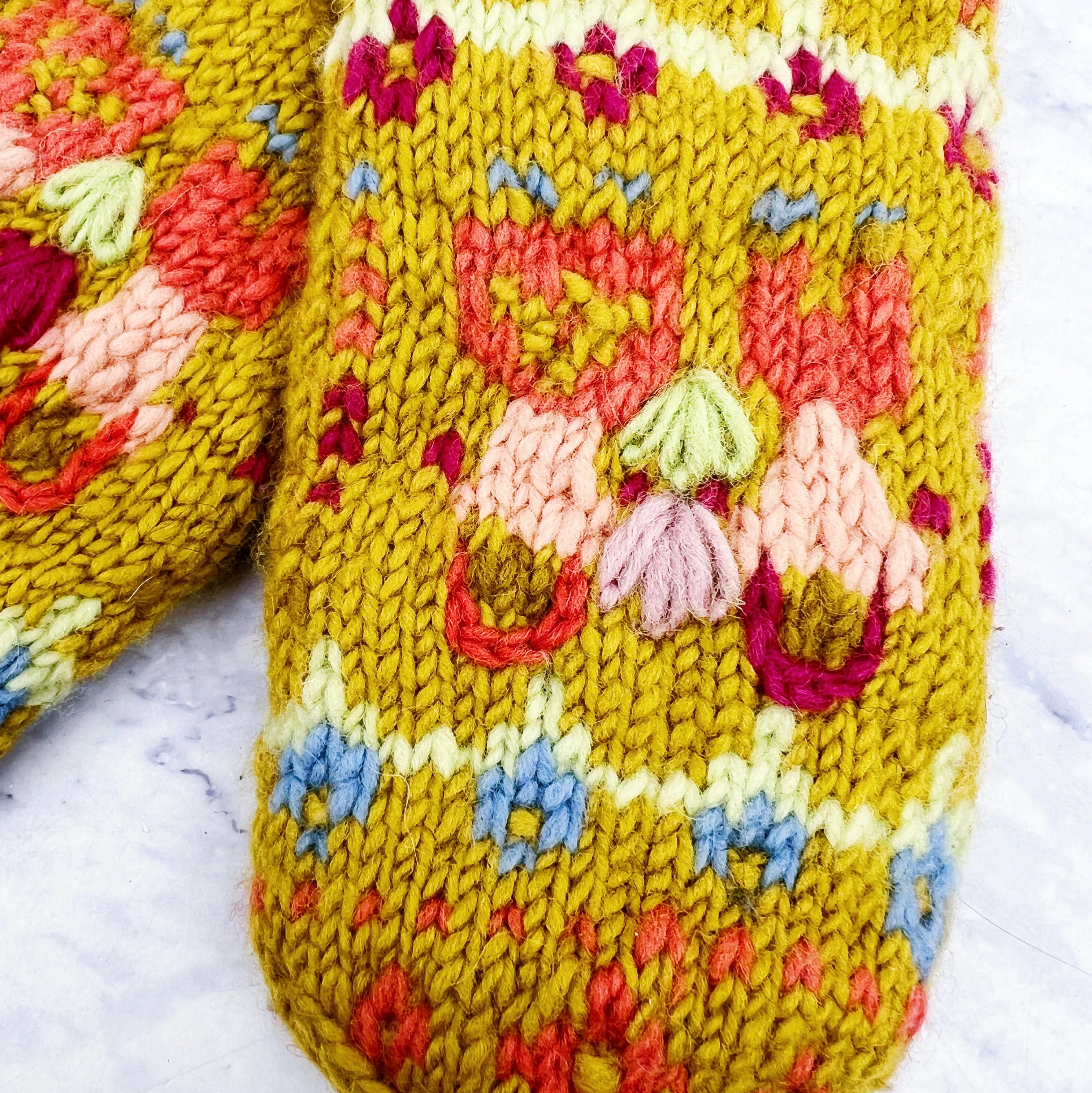 Happy Honey Knit Mittens