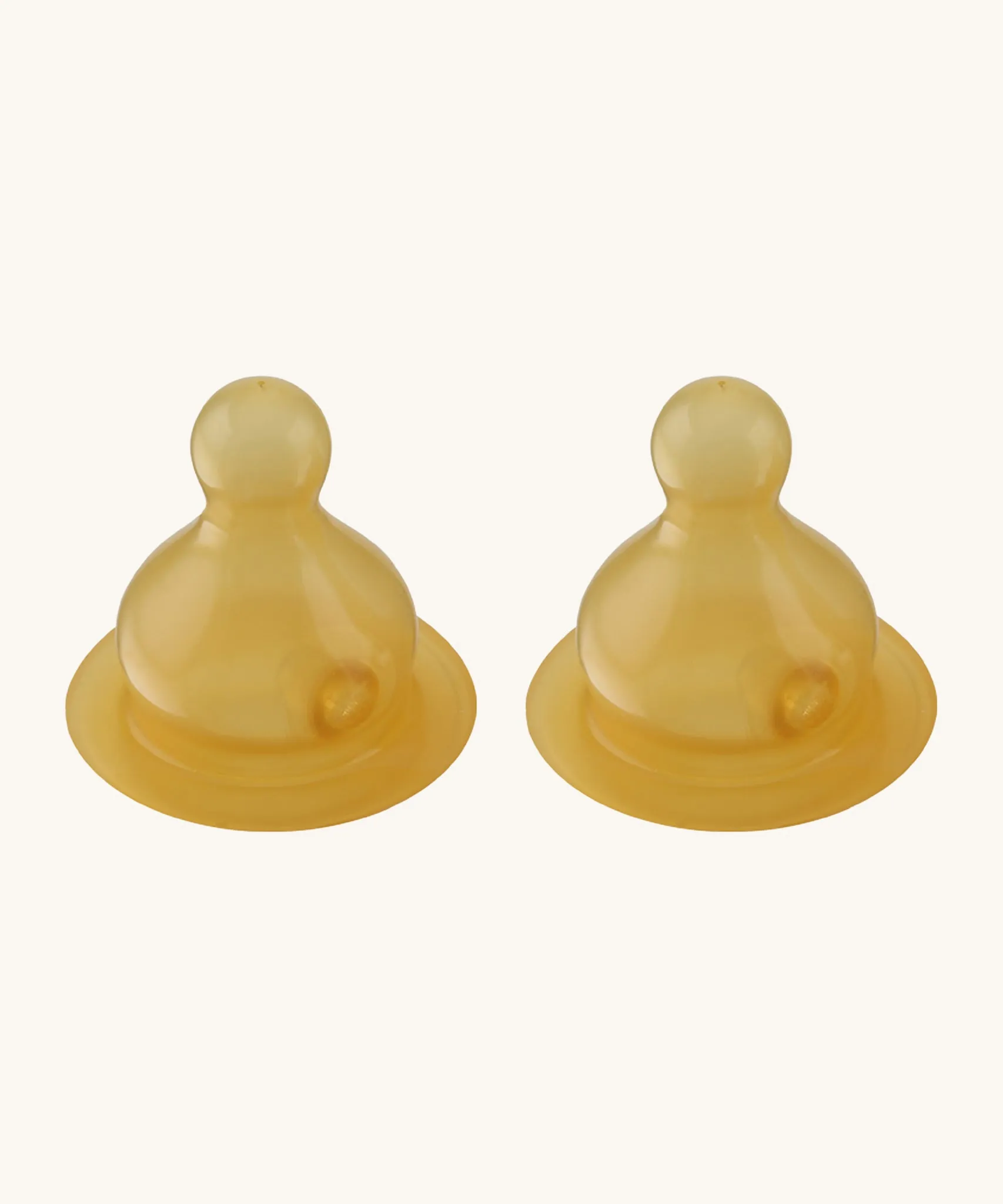 Hevea Standard Neck Baby Bottle Natural Rubber Nipple - 2 Pack