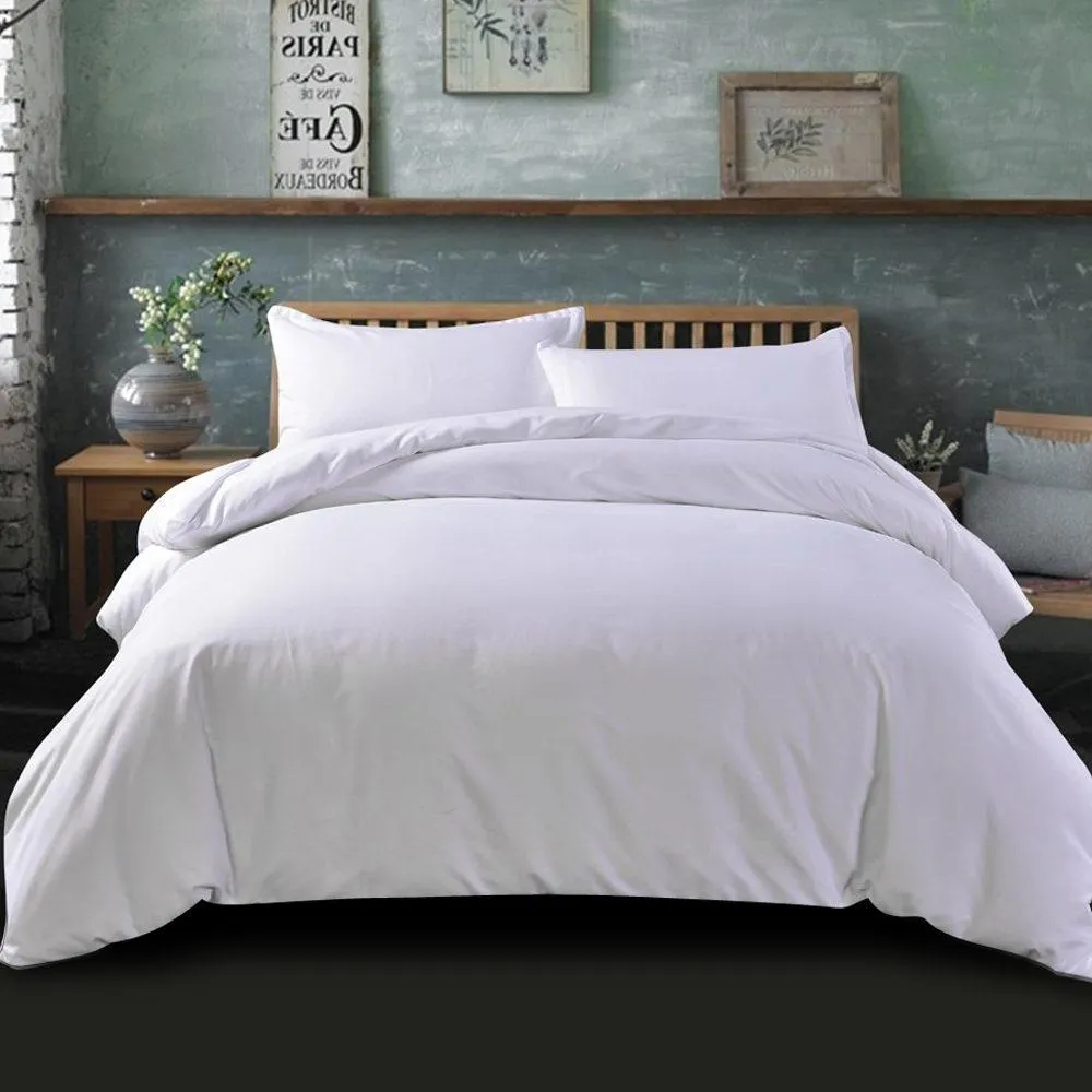 King Size Classic Quilt Cover Set - White