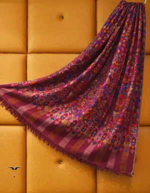 maroon kani Gents Pashmina Shawl 7841