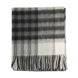 Mini Me Children’s Cape Edinburgh Lambswool Chequer Tartan Dk Grey