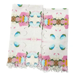 Monet's Garden Pink Throw Blanket