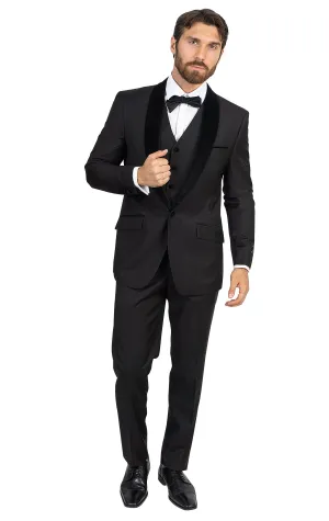 MOORE BLACK TAILORED FIT TUXEDO