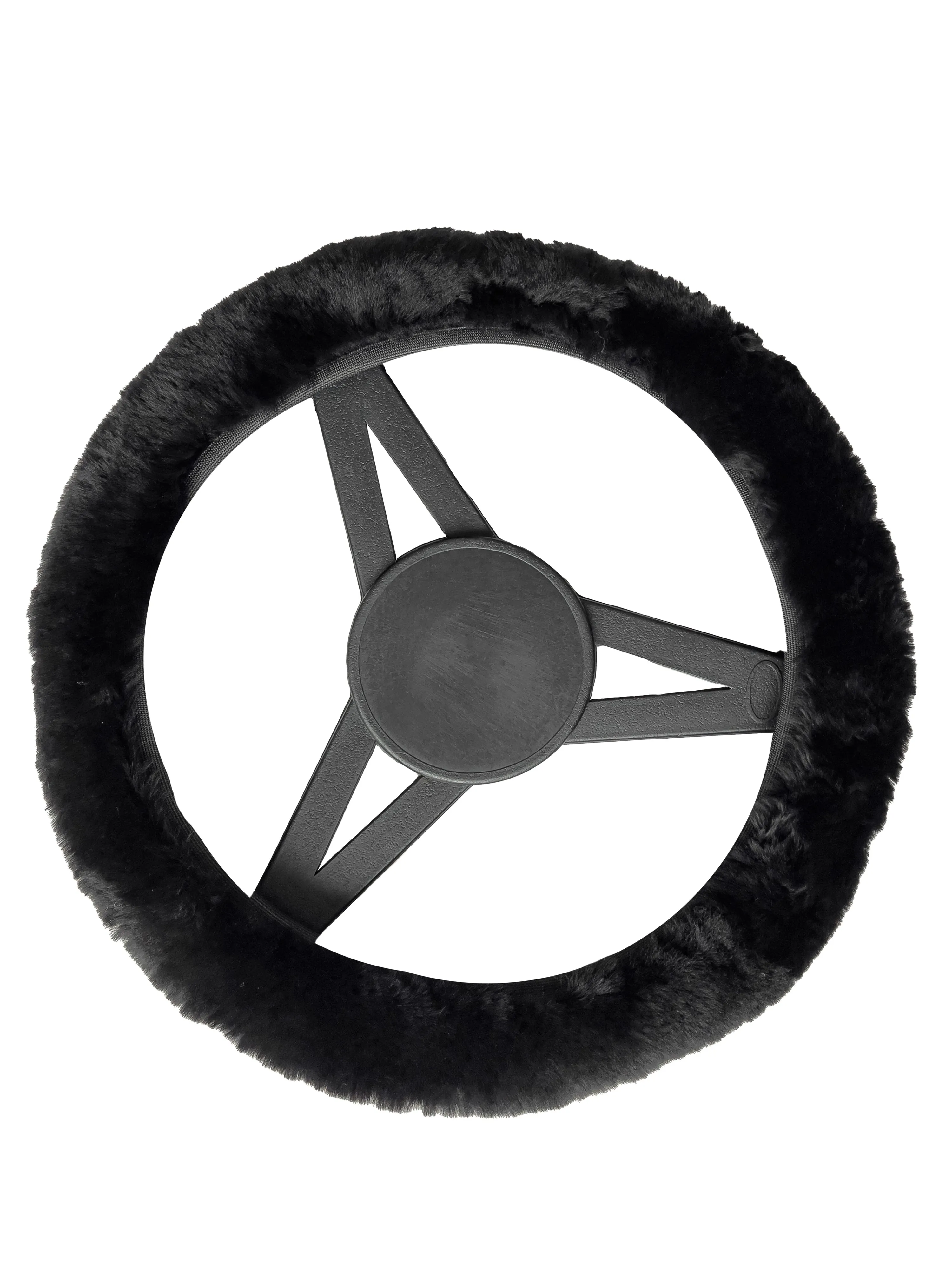 Natural Automotive Classic Sheepskin Steering Wheel Cover-1-Piece