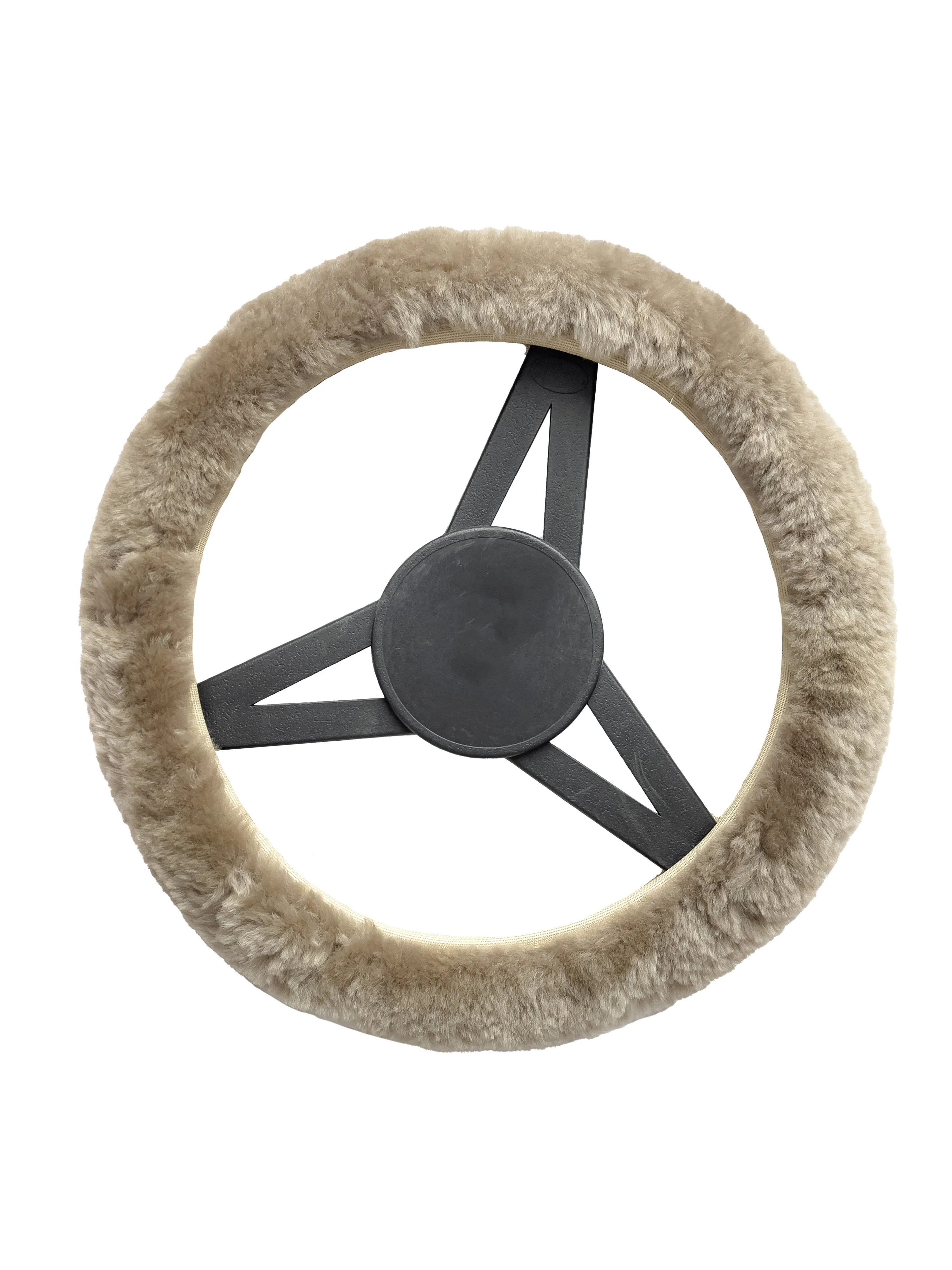 Natural Automotive Classic Sheepskin Steering Wheel Cover-1-Piece