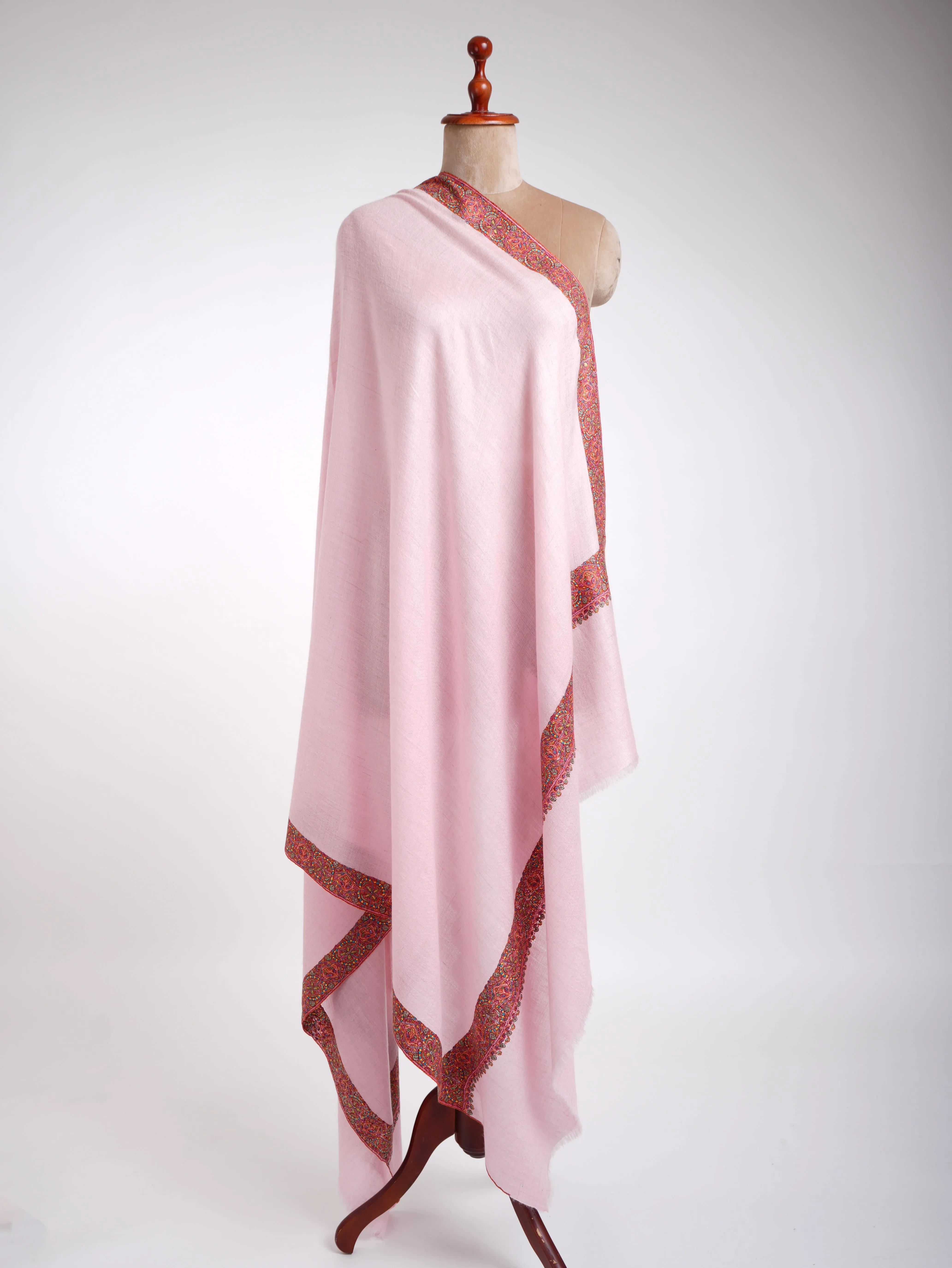 Pastel Pink Bridal Pashmina Shawl