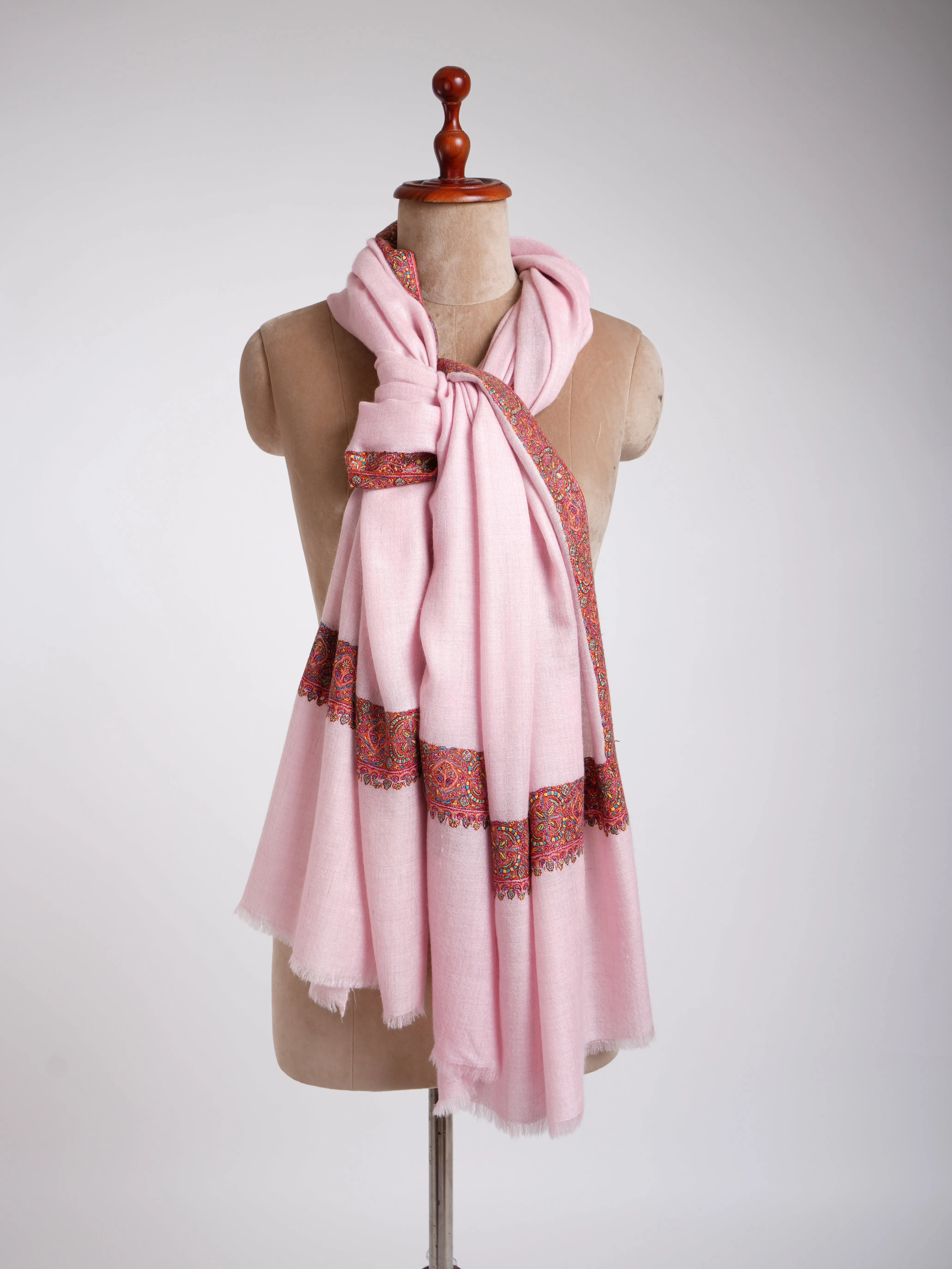 Pastel Pink Bridal Pashmina Shawl