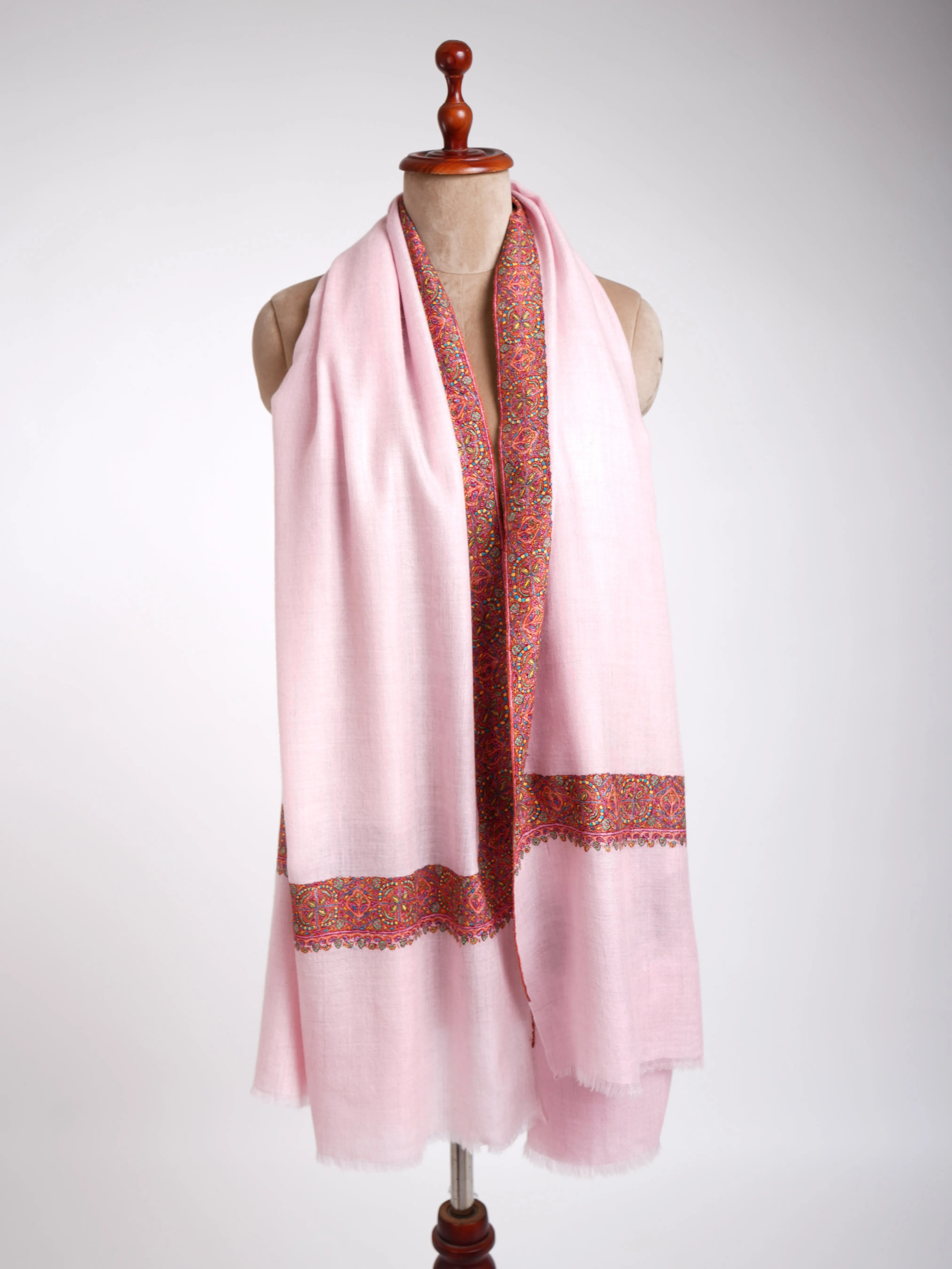 Pastel Pink Bridal Pashmina Shawl