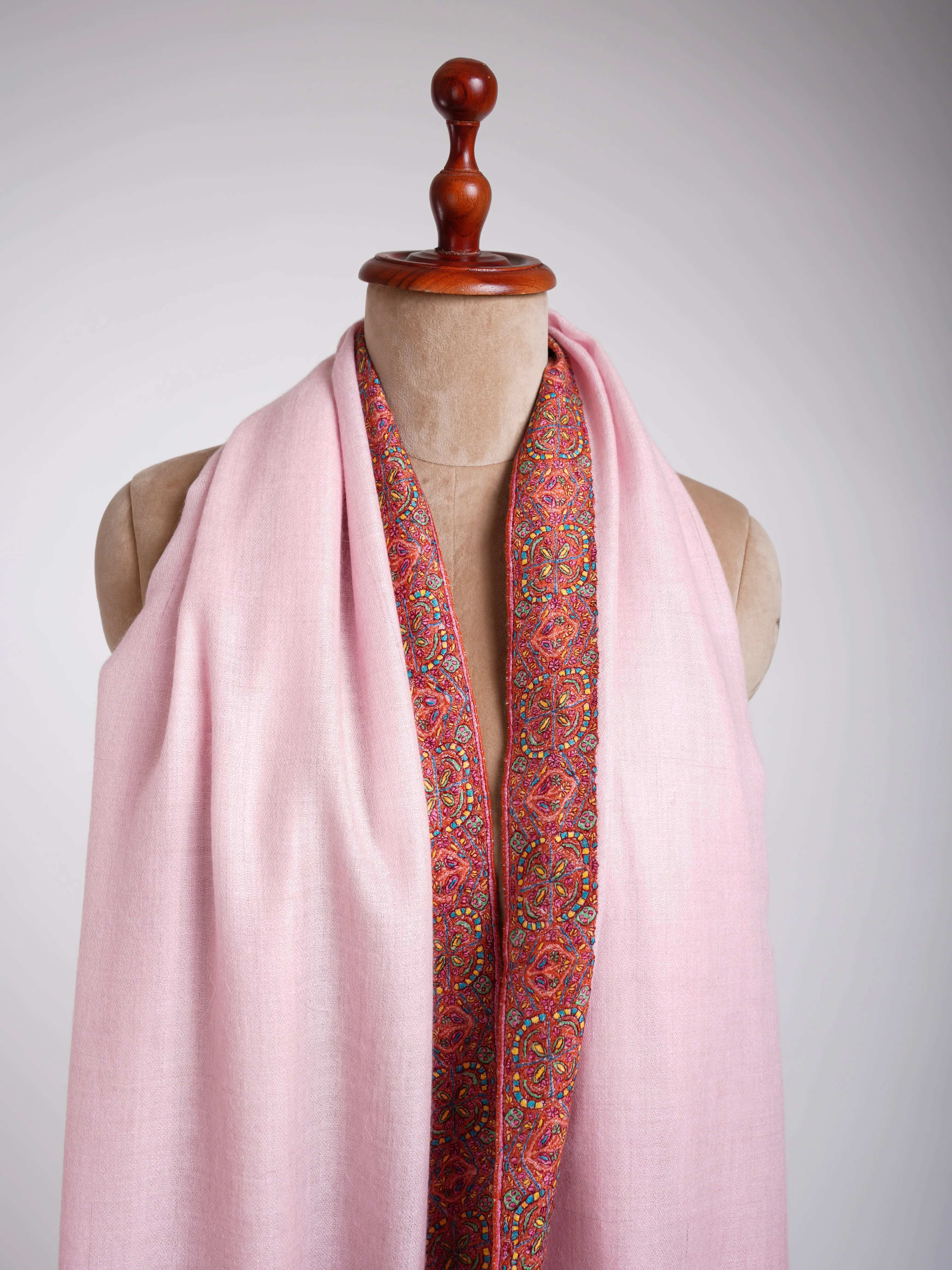 Pastel Pink Bridal Pashmina Shawl