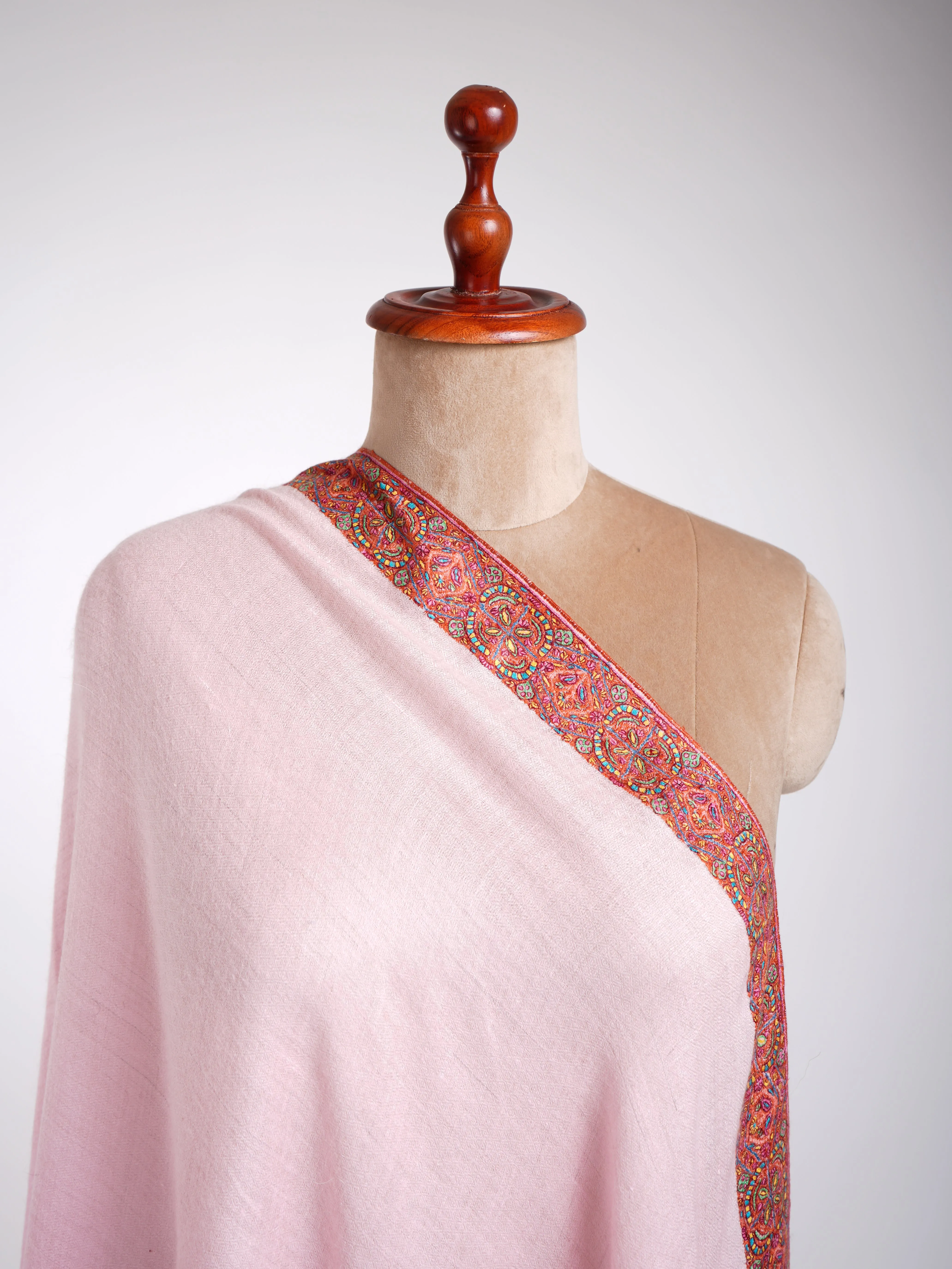 Pastel Pink Bridal Pashmina Shawl