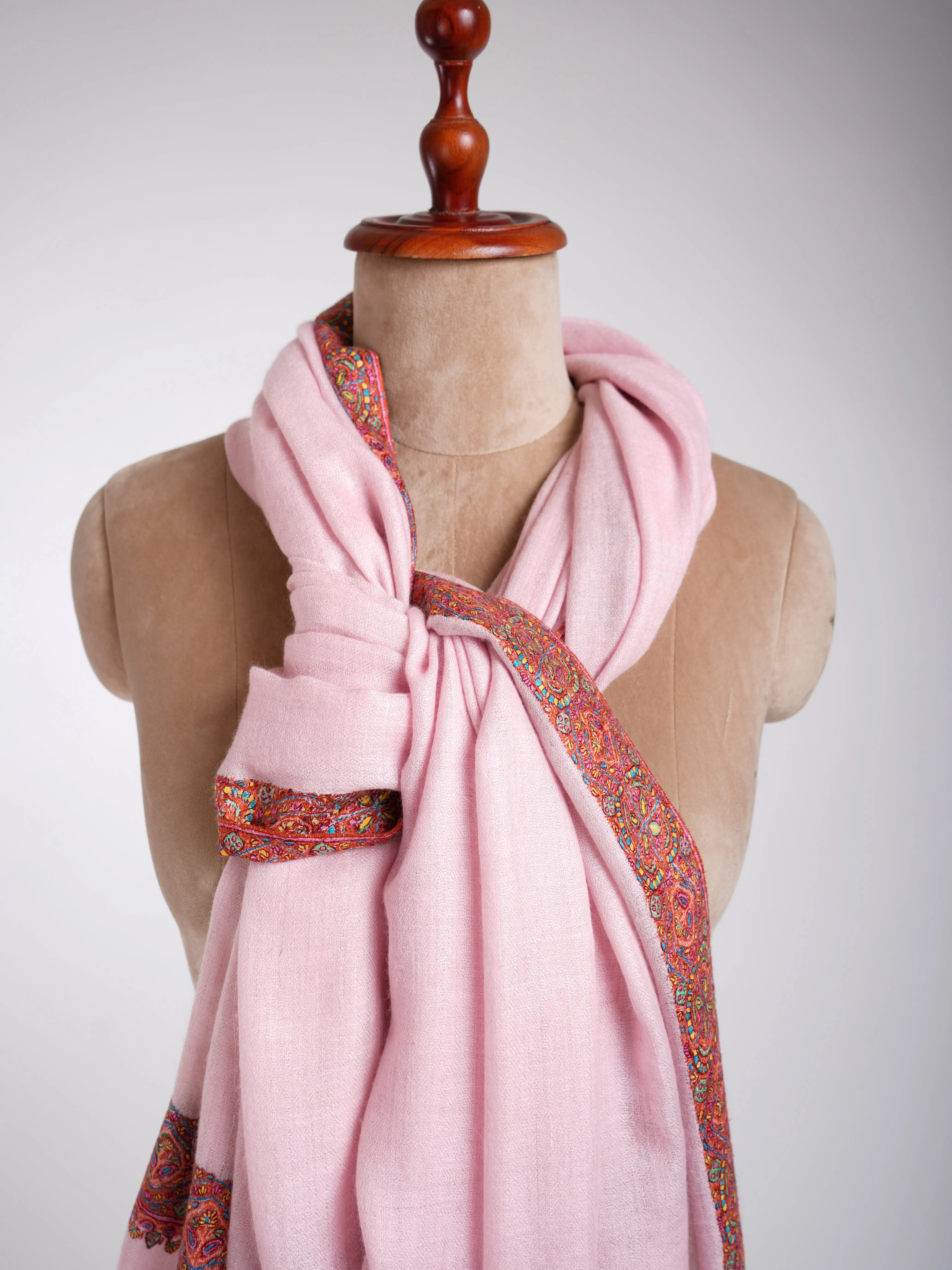 Pastel Pink Bridal Pashmina Shawl