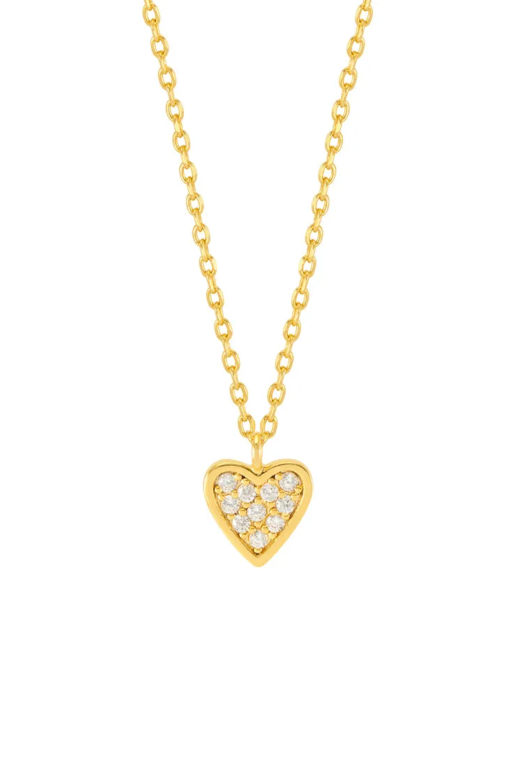 Pave Mini Heart Necklace