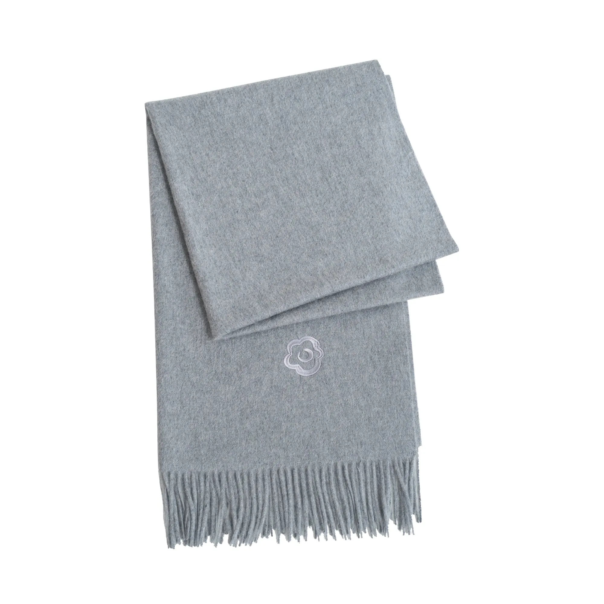 "The Big Shawl" Oversized Cashmere Wrap - Gray Melange