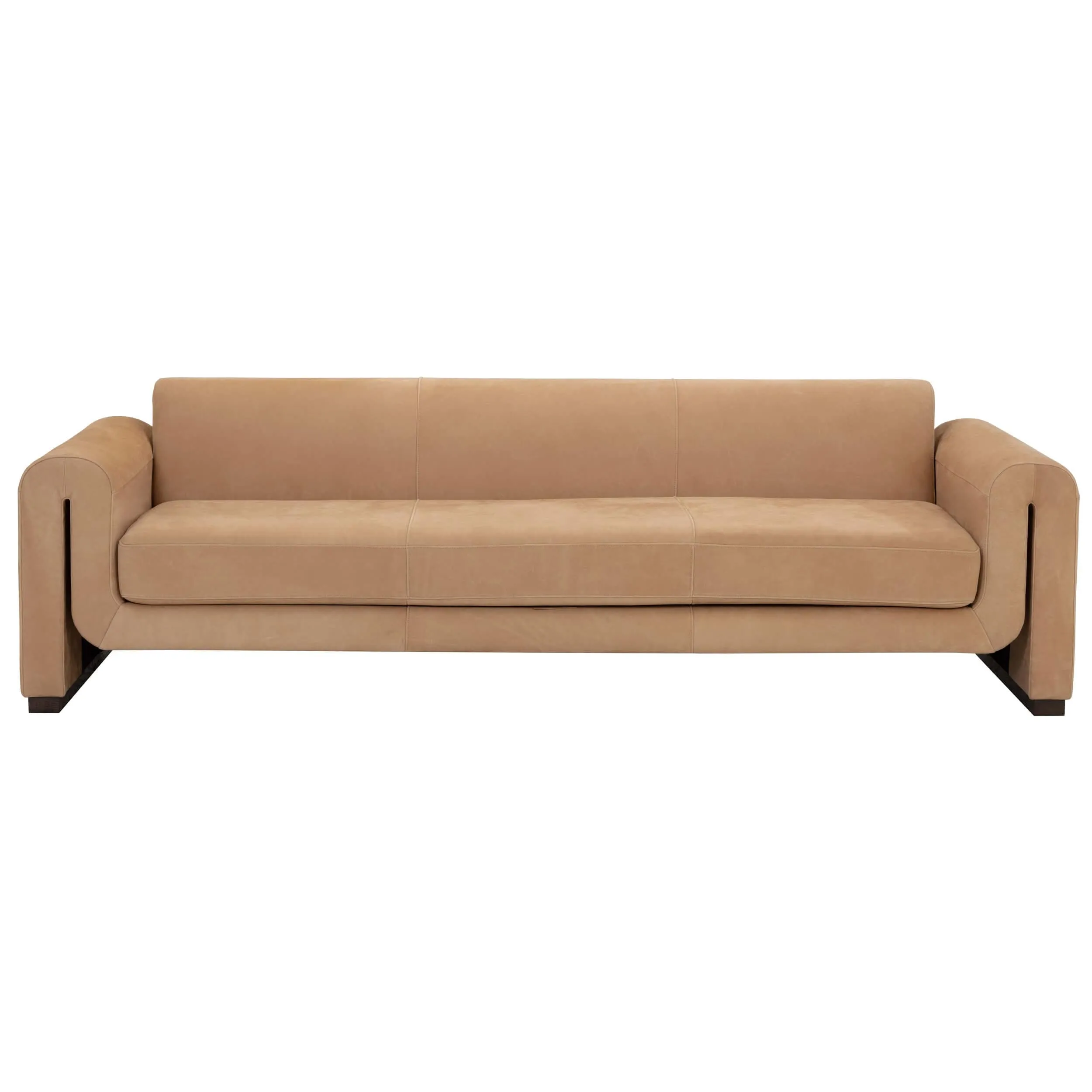 Romer Leather Sofa, Nubuck Tan