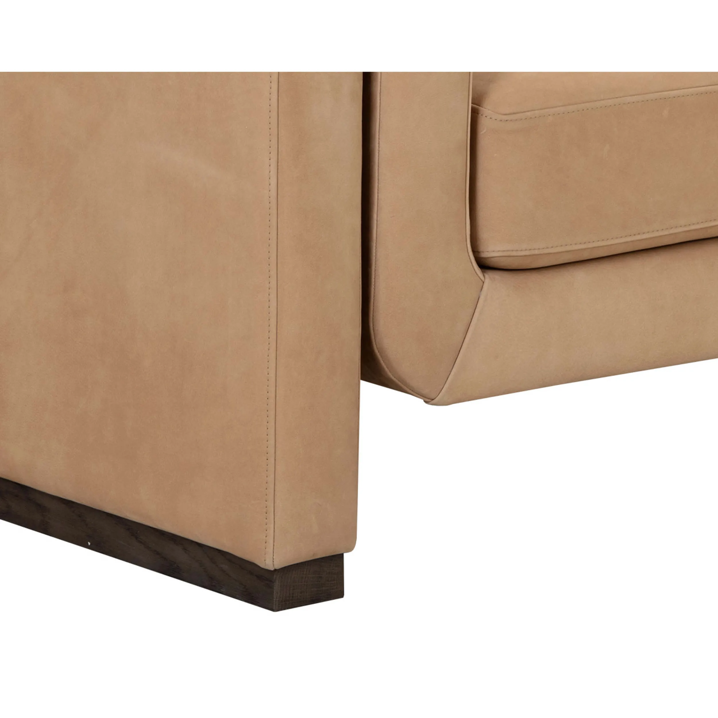 Romer Leather Sofa, Nubuck Tan