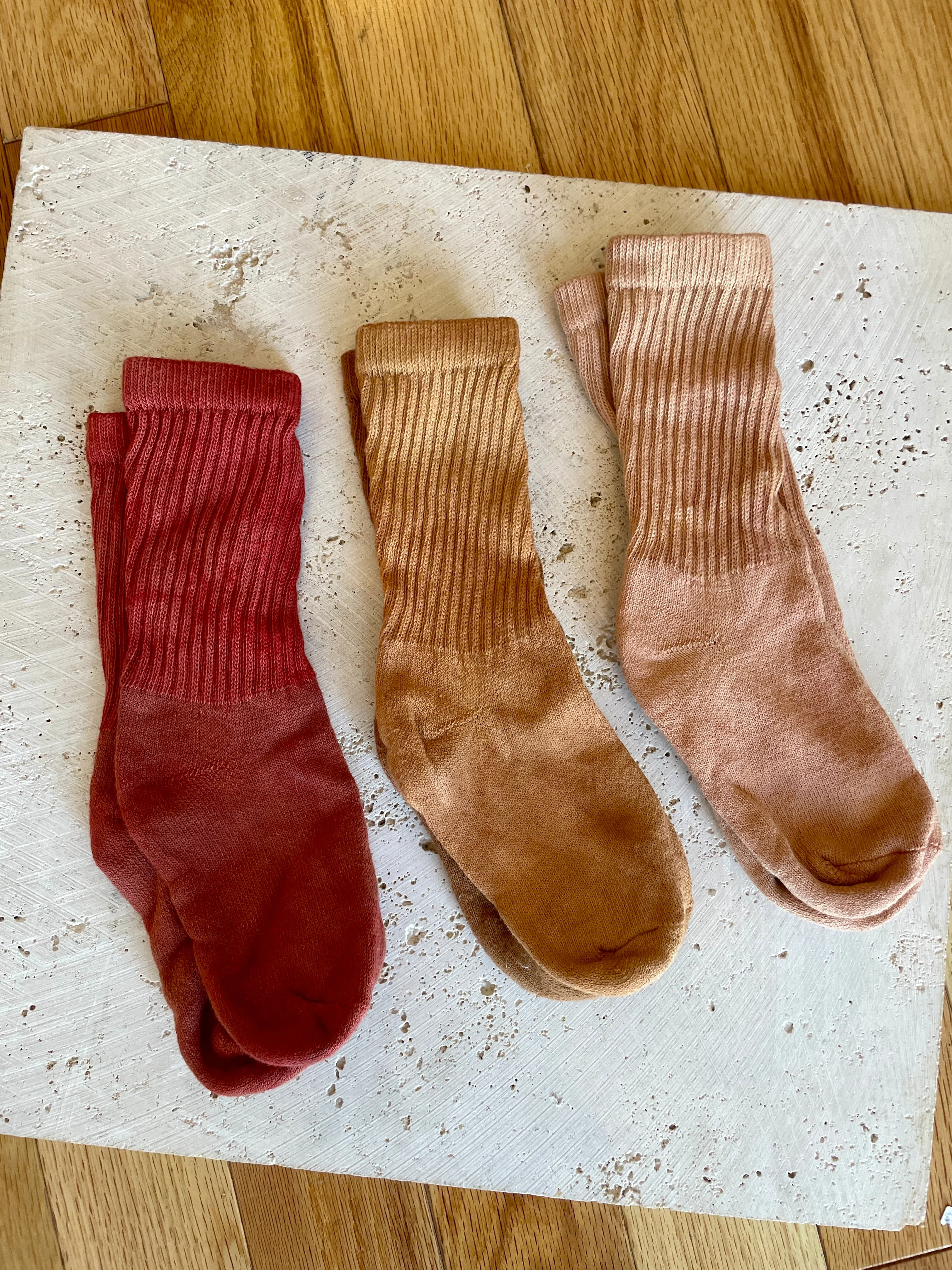 Rust Organic Cotton Plant Dyed Socks