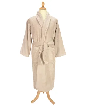 Sand - ARTG® Bath robe with shawl collar