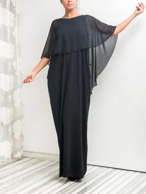 Simple Fashion Summer Round Neck with Shawl Maxi Dress Party Dress