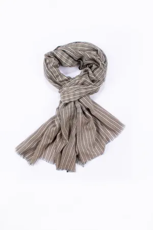 Small Stripes Pashmina Wraps, Stylish Cashmere Scarves, Slow Fashion, Boho Clothing, Gifting Ideas, Super Soft Shawls, 28x80" - LORETTA