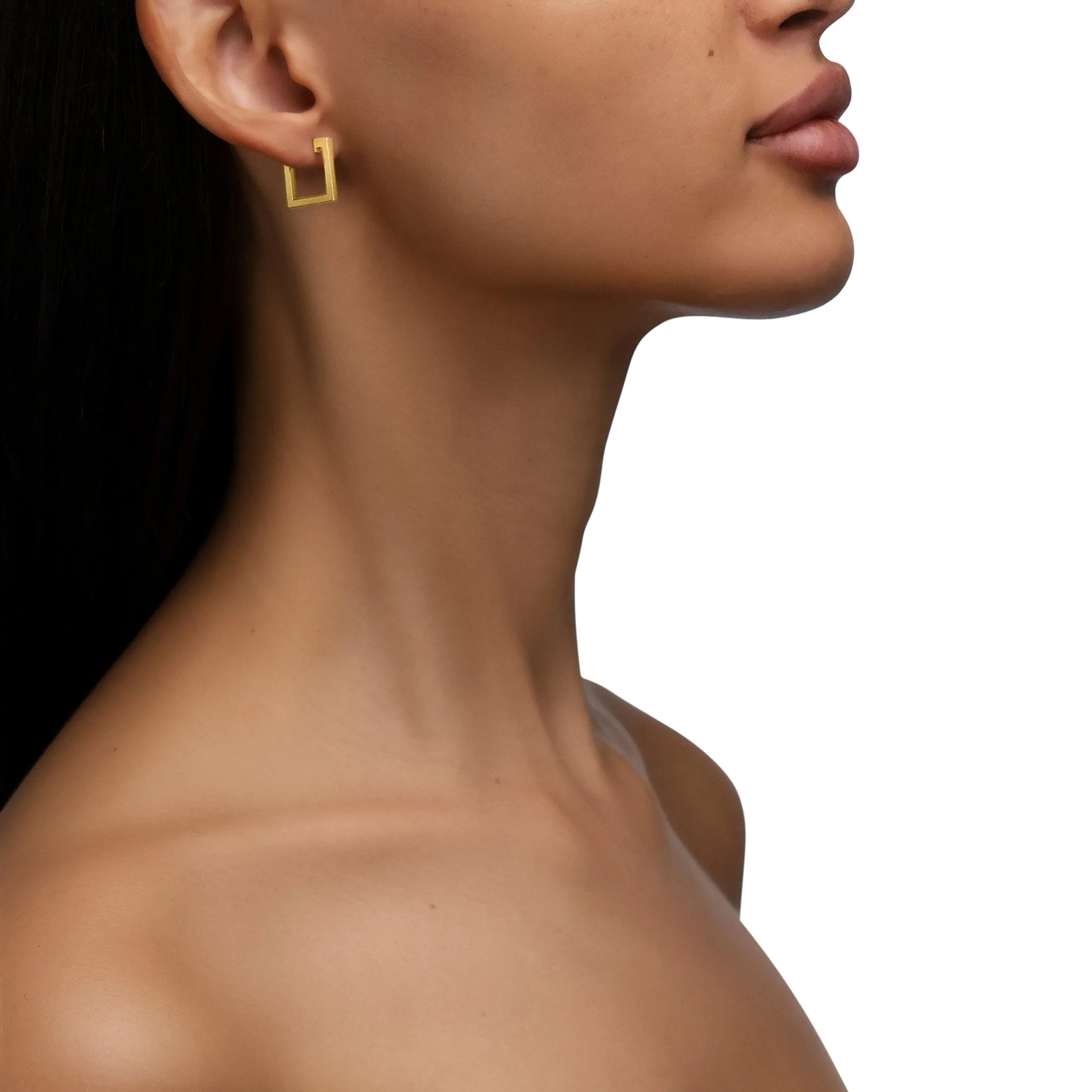 Small Yellow Gold Foundation Hoop Earrings