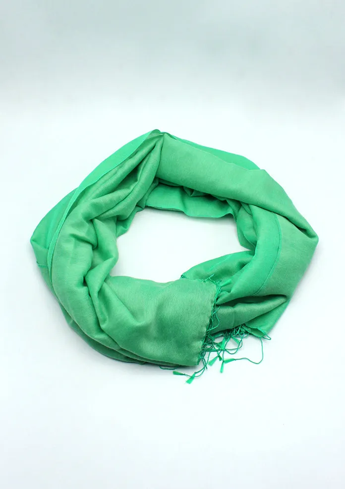 Spring Green Water Pashmina Shawl