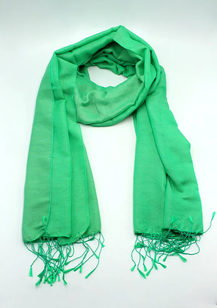 Spring Green Water Pashmina Shawl