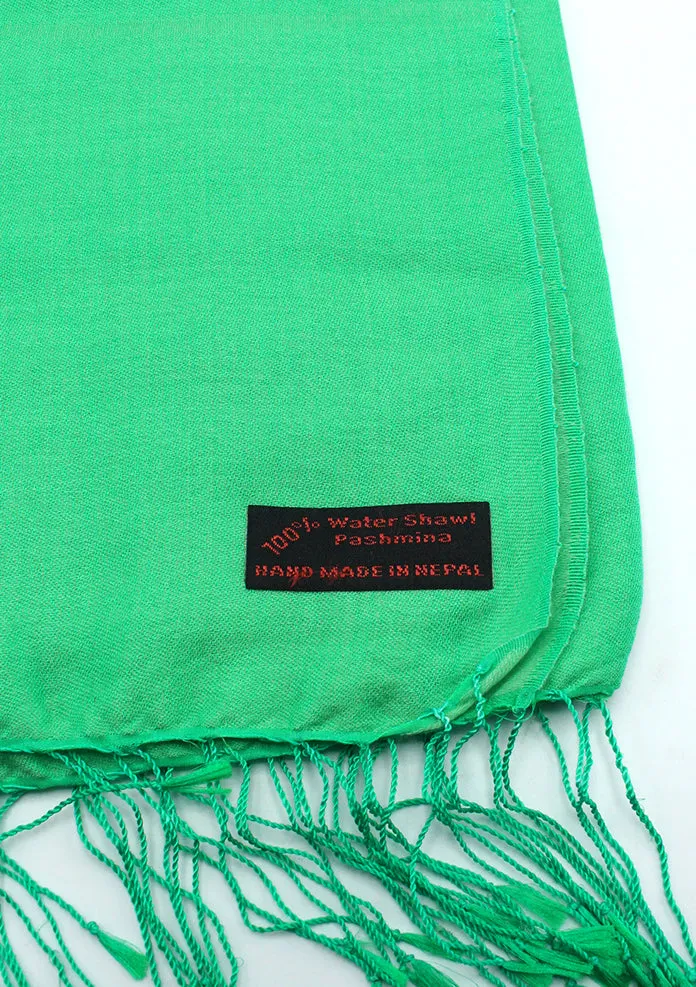 Spring Green Water Pashmina Shawl