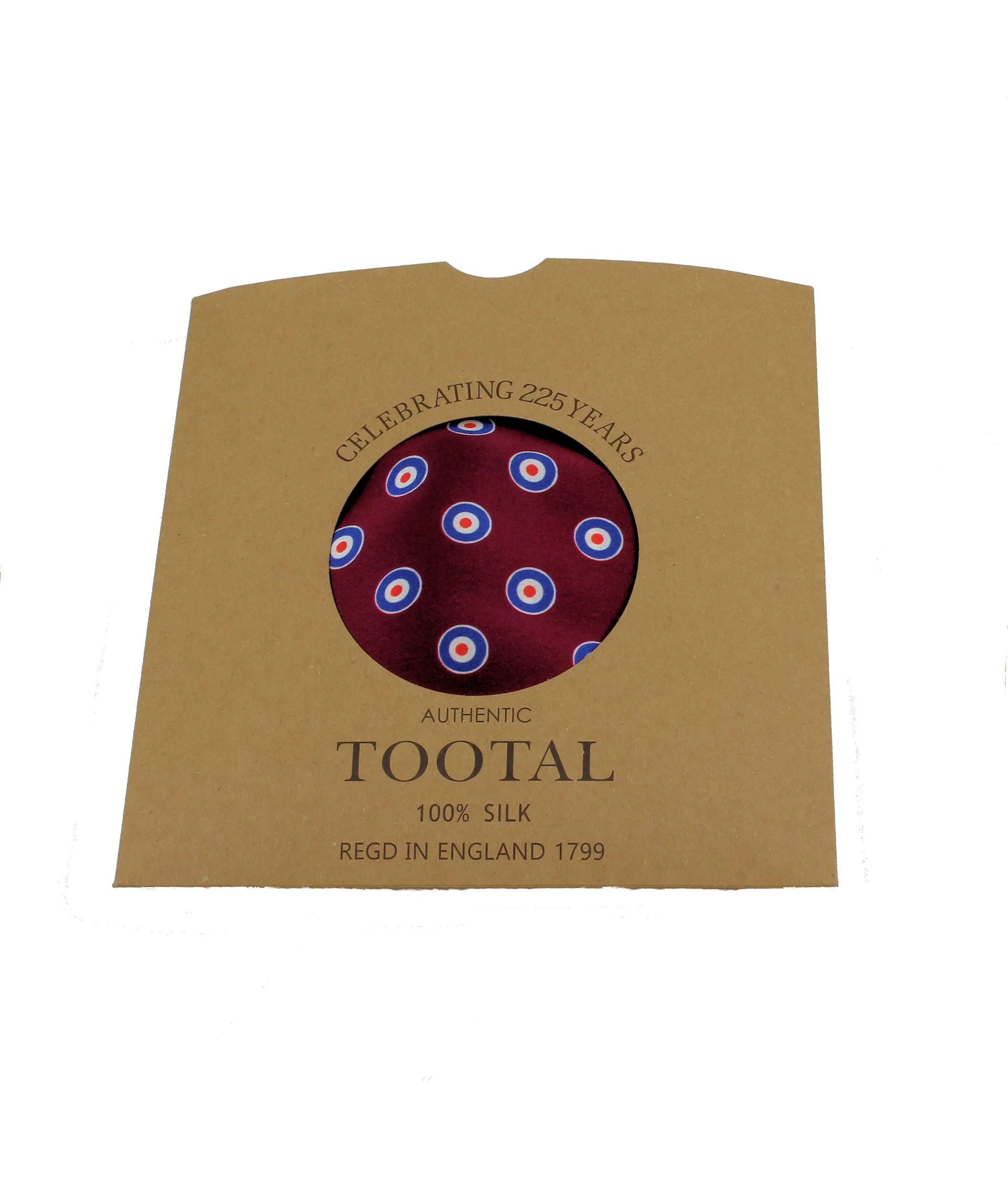 Tootal Mens Luxury TV1914 Target Silk Scarf in Elegant Wine Color