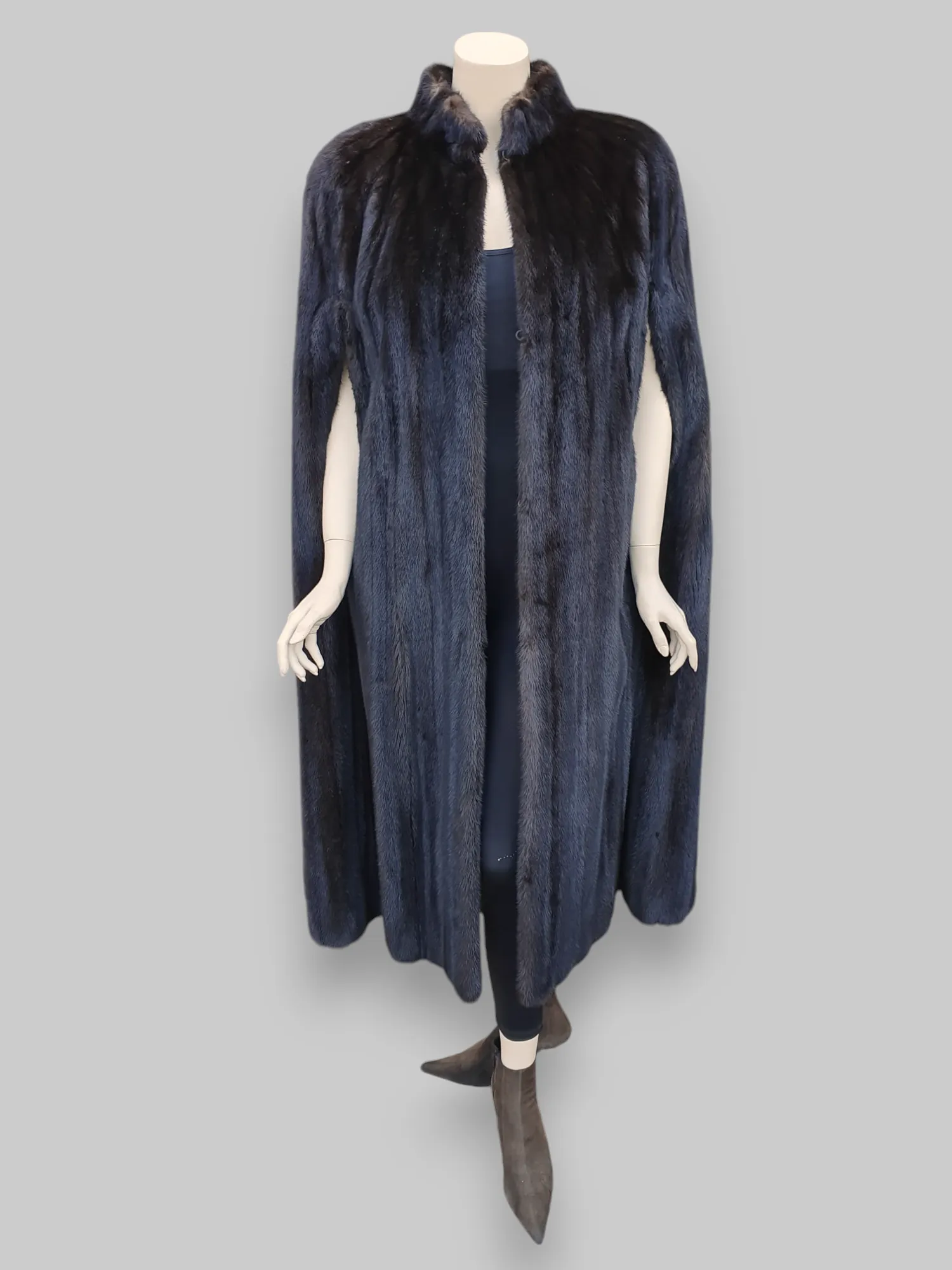 Vintage Dark Mink Cape -One Size Fits up to Large