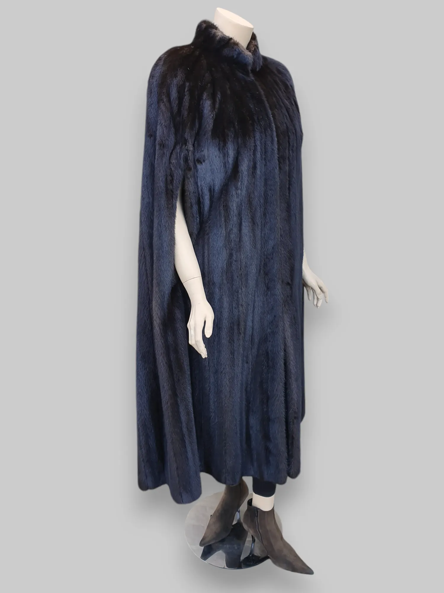 Vintage Dark Mink Cape -One Size Fits up to Large