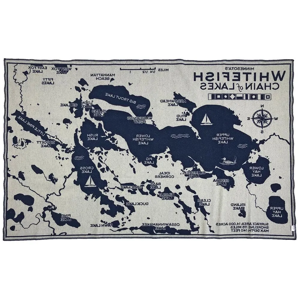 Whitefish Chain of Lakes Map Throw